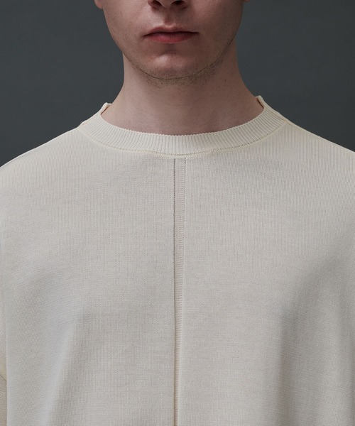 CITY TOKYO（シティトウキョウ）の「オーバーサイズハイゲージニット（ニット/セーター・メンズ・グレー/オフホワイト/ブルー/グリーン・1/2）」の15枚目の写真