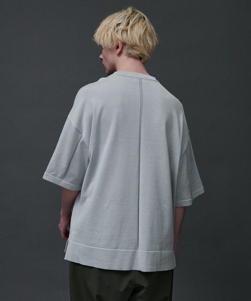 CITY TOKYO（シティトウキョウ）の「オーバーサイズハイゲージニット（ニット/セーター・メンズ・グレー/オフホワイト/ブルー/グリーン・1/2）」の20枚目の写真