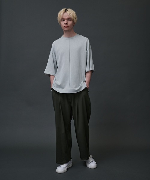 CITY TOKYO（シティトウキョウ）の「オーバーサイズハイゲージニット（ニット/セーター・メンズ・グレー/オフホワイト/ブルー/グリーン・1/2）」の16枚目の写真