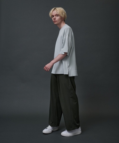 CITY TOKYO（シティトウキョウ）の「オーバーサイズハイゲージニット（ニット/セーター・メンズ・グレー/オフホワイト/ブルー/グリーン・1/2）」の8枚目の写真