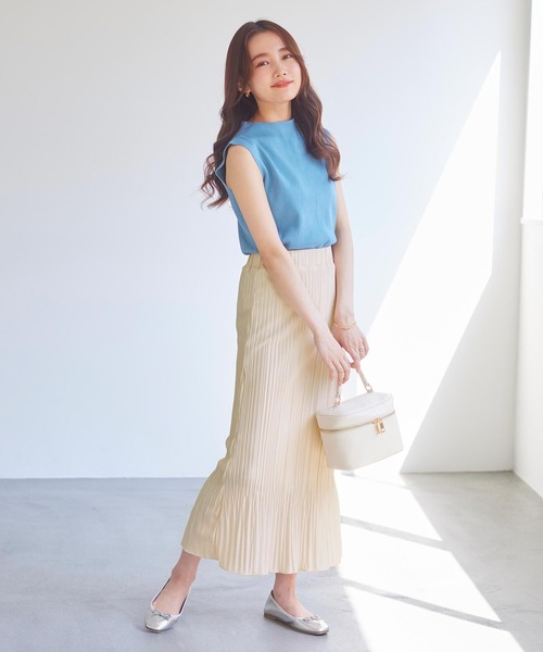 KOBE LETTUCE（コウベレタス）の「ランダムプリーツマーメイドスカート（スカート・レディース・ベージュ/ラベンダー/ブラウン/ブラック・FREE）」の15枚目の写真