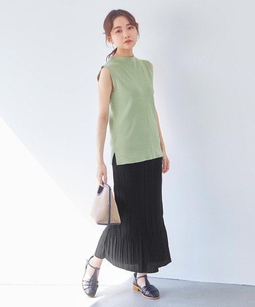 KOBE LETTUCE（コウベレタス）の「ランダムプリーツマーメイドスカート（スカート・レディース・ベージュ/ラベンダー/ブラウン/ブラック・FREE）」の14枚目の写真