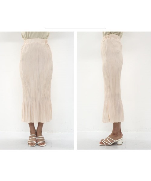 KOBE LETTUCE（コウベレタス）の「ランダムプリーツマーメイドスカート（スカート・レディース・ベージュ/ラベンダー/ブラウン/ブラック・FREE）」の20枚目の写真