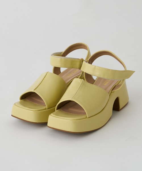 one after another NICE CLAUP(ワンアフターアナザーナイスクラップ)の「バイキーヒールストラップサンダル(サンダル・レディース・ブラウン/イエロー/アイボリー・SMALL/MEDIUM/LARGE)」の16枚目の写真