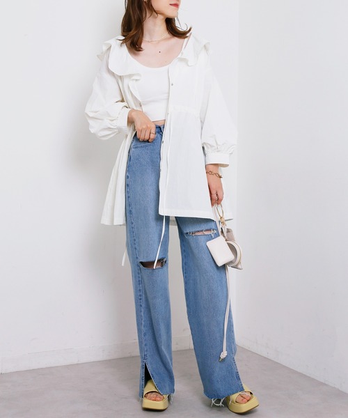 one after another NICE CLAUP(ワンアフターアナザーナイスクラップ)の「バイキーヒールストラップサンダル(サンダル・レディース・ブラウン/イエロー/アイボリー・SMALL/MEDIUM/LARGE)」の21枚目の写真