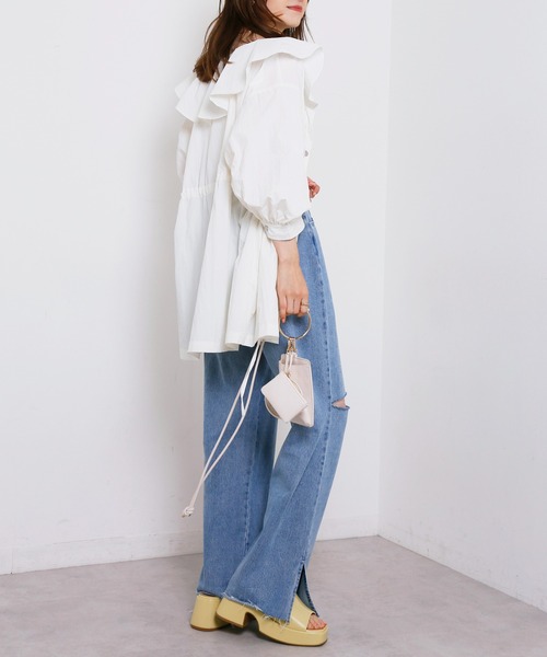 one after another NICE CLAUP(ワンアフターアナザーナイスクラップ)の「バイキーヒールストラップサンダル(サンダル・レディース・ブラウン/イエロー/アイボリー・SMALL/MEDIUM/LARGE)」の20枚目の写真