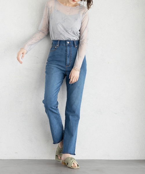 GeeRA（ジーラ）の「バックレースアップデニムパンツ（デニムパンツ・レディース・ライトブルー/ネイビー・MEDIUM/LARGE/X-LARGE）」の13枚目の写真