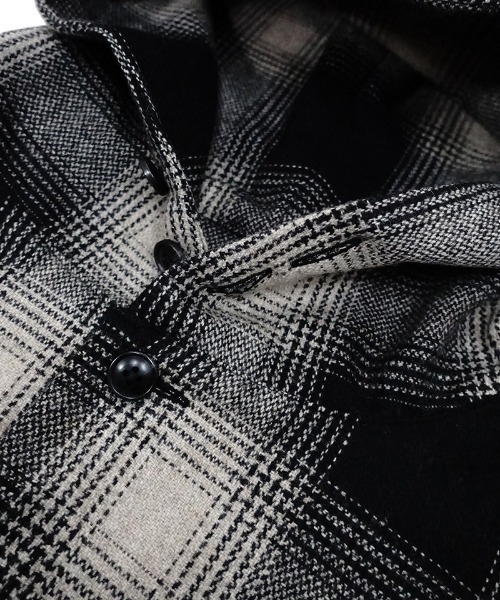 EGO TRIPPING（エゴトリッピング）の「mj8594-EGO×PROPA WOOL HOODIE ROBE　ローブ（カバーオール・メンズ・アイボリー/グリーン・46/48）」の14枚目の写真