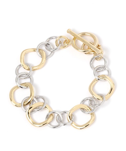 LEPSIM(レプシィム)の「アソートチェーンブレス 295417(ブレスレット・レディース・シルバー/ゴールド/シルバー×ゴールド・ONE SIZE)」の3枚目の写真