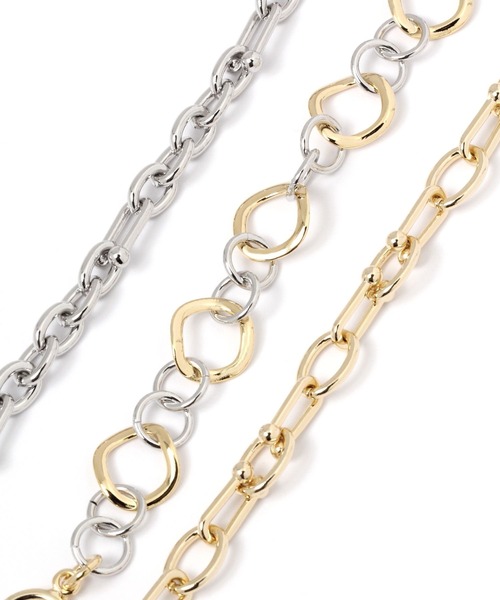 LEPSIM(レプシィム)の「アソートチェーンブレス 295417(ブレスレット・レディース・シルバー/ゴールド/シルバー×ゴールド・ONE SIZE)」の6枚目の写真