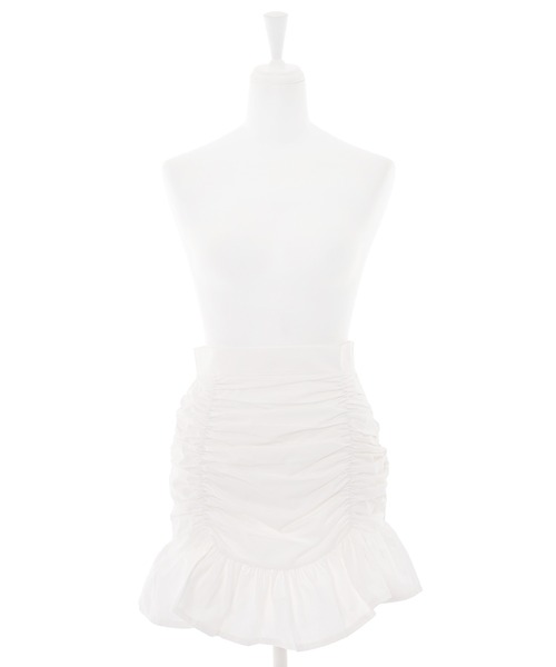 Narcissus（ナルシス）の「【Narcissus】シャーリングフリルスカート（スカート・レディース・ホワイト/ブラック・FREE）」の10枚目の写真