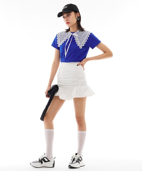 Narcissus（ナルシス）の「【Narcissus】シャーリングフリルスカート（スカート・レディース・ホワイト/ブラック・FREE）」の18枚目の写真