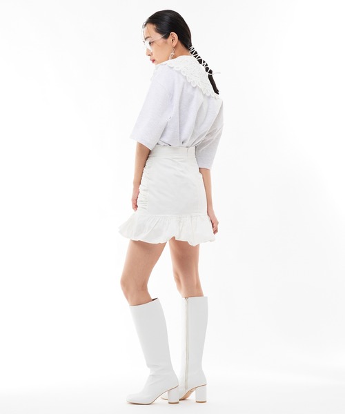 Narcissus（ナルシス）の「【Narcissus】シャーリングフリルスカート（スカート・レディース・ホワイト/ブラック・FREE）」の20枚目の写真