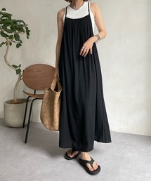 DouDou | バッククロスギャザーキャミワンピース(ワンピース)