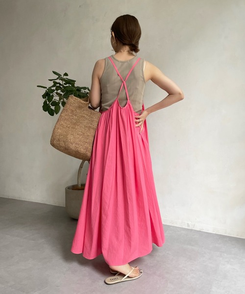 Juana de Arco☆ 2019SS☆バッククロスのキャミワンピース☆ Juana de Arco☆ 2019SS☆バッククロスのキャミワンピース
