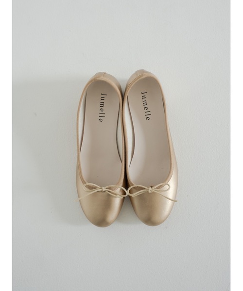 jumelle（ジュメロ）の「ゴールドバレエシューズ（バレエシューズ・レディース・ゴールド・23.0cm/23.5cm/24.0cm/24.5cm）」の2枚目の写真