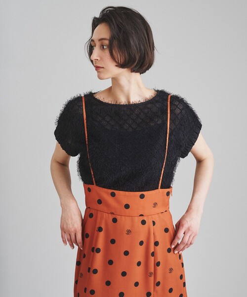 Diagram（ダイアグラム）の「フリンジトップ（Tシャツ/カットソー・レディース・ブラック/ゴールド・36）」の2枚目の写真