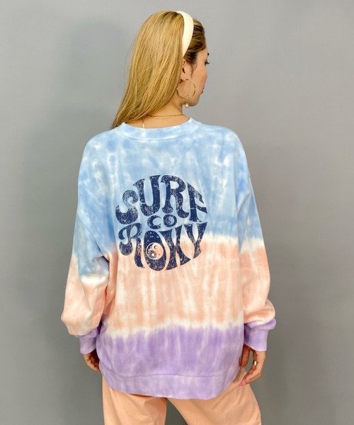 ROXY(ロキシー)の「ROXY/ロキシー ビッグシルエット/オーバーサイズ/無地/タイダイ柄バックプリントスウェット/トレーナー RPO224015(スウェット・レディース・ブラウン/グリーン/マルチ・S/M)」の13枚目の写真