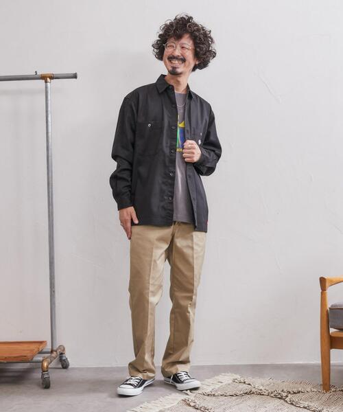 Dickies(ディッキーズ)の「Dickies(ディッキーズ)100th別注ワークシャツ(セットアップ対応)(シャツ/ブラウス・メンズ・ブラック/ベージュ・SMALL/MEDIUM/LARGE/X-LARGE)」の14枚目の写真