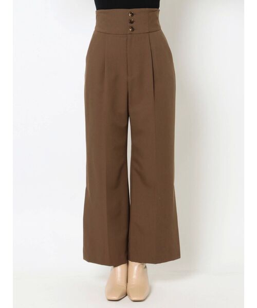 LAGUNAMOON（ラグナムーン）の「コルセットスリットパンツ（その他パンツ・レディース・グリーン/ブラウン/ベージュ・SMALL/MEDIUM）」の4枚目の写真