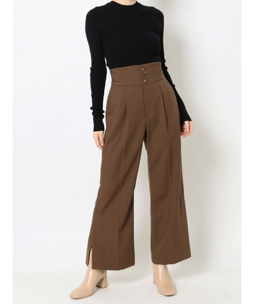 LAGUNAMOON（ラグナムーン）の「コルセットスリットパンツ（その他パンツ・レディース・グリーン/ブラウン/ベージュ・SMALL/MEDIUM）」の11枚目の写真