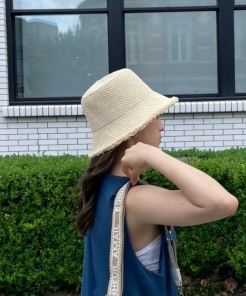 AMAIL（アマイル）の「Hemp miky hat（ハット・レディース・ブラック/ベージュ/アイボリー・FREE）」の2枚目の写真