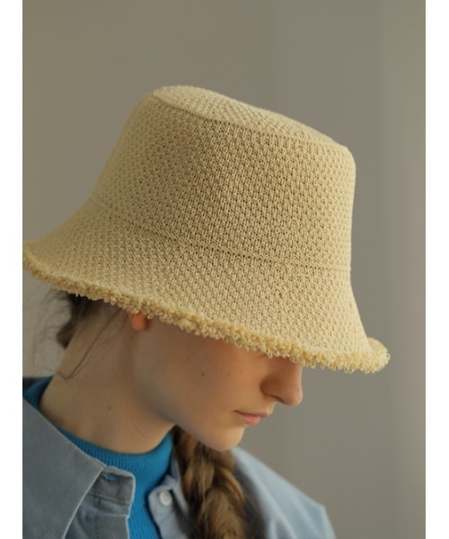 AMAIL（アマイル）の「Hemp miky hat（ハット・レディース・ブラック/ベージュ/アイボリー・FREE）」の8枚目の写真