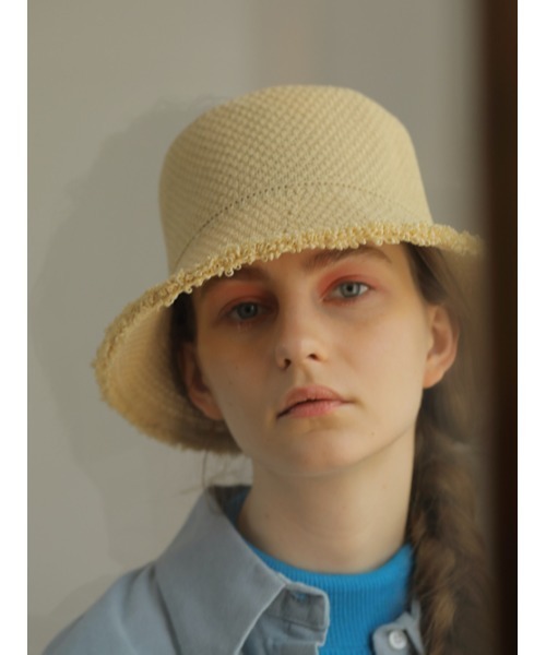 AMAIL（アマイル）の「Hemp miky hat（ハット・レディース・ブラック/ベージュ/アイボリー・FREE）」の7枚目の写真