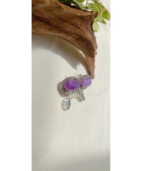 tone（トーン）の「【kapalililuna】Jewel resin pierce(MA)（ピアス（両耳用）・レディース・シルバー・FREE）」の3枚目の写真