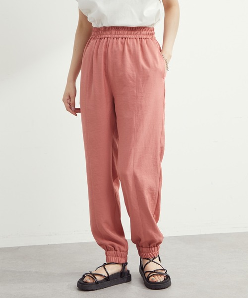 Green　Parks（グリーンパークス）の「・ELENCARE DUE ジョガーパンツ（その他パンツ・レディース・ブラック/ピンク/アイボリー/ライトカーキ・FREE）」の4枚目の写真