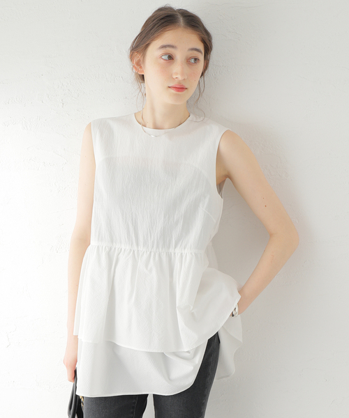 Spick & Span（スピックアンドスパン）の「ティアードフリル ブラウス（シャツ/ブラウス・レディース・ブラック/ホワイト・FREE）」の10枚目の写真