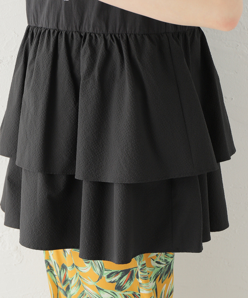 Spick & Span（スピックアンドスパン）の「ティアードフリル ブラウス（シャツ/ブラウス・レディース・ブラック/ホワイト・FREE）」の7枚目の写真