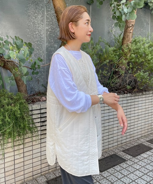 SHENERY（シーナリー）の「キルティングベスト（ベスト・レディース・ブラック/カーキ/アイボリー・FREE）」の4枚目の写真