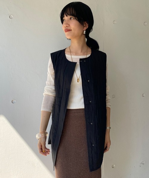 SHENERY（シーナリー）の「キルティングベスト（ベスト・レディース・ブラック/カーキ/アイボリー・FREE）」の18枚目の写真