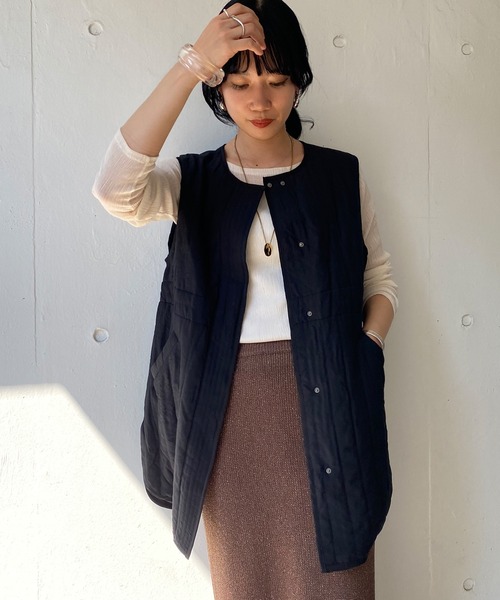 SHENERY（シーナリー）の「キルティングベスト（ベスト・レディース・ブラック/カーキ/アイボリー・FREE）」の14枚目の写真