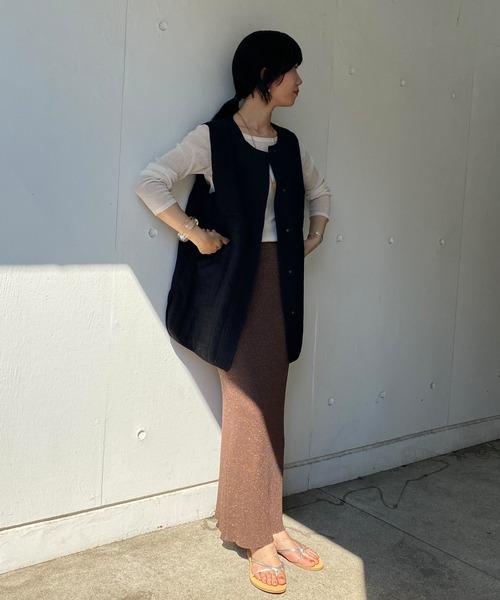 SHENERY（シーナリー）の「キルティングベスト（ベスト・レディース・ブラック/カーキ/アイボリー・FREE）」の6枚目の写真