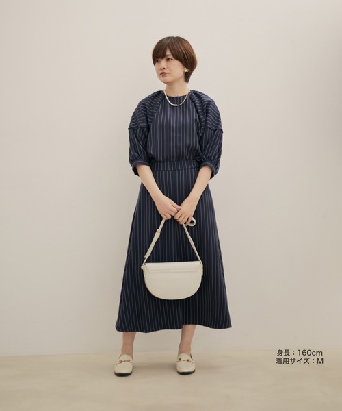 VIS(ビス)の「【Washable・EASY CARE】エコウールタッチフレアスカート【sustainable】(スカート・レディース・ダークブラウン/キナリ/イエロー系その他/ブルー系その他・L/M/S)」の17枚目の写真