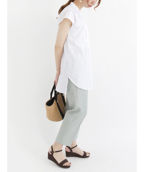 Te chichi(テチチ)の「ピンタックレースチュニックシャツ(チュニック・レディース・オフホワイト/ピンク/ブラック・フリ-)」の5枚目の写真