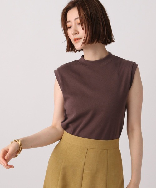 A part by(アパートバイ)の「ハイネックノースリーブプルオーバー(タンクトップ・レディース・ブラック/ブラウン/イエロー/アイボリー/オフホワイト/ブルー系その他4/ダークブラウン・FREE)」の5枚目の写真