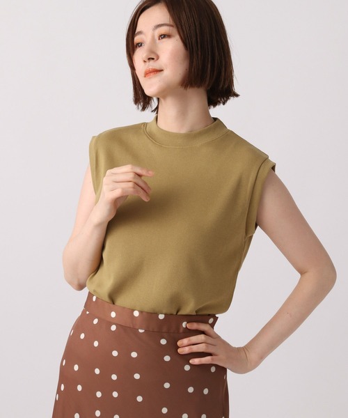 A part by(アパートバイ)の「ハイネックノースリーブプルオーバー(タンクトップ・レディース・ブラック/ブラウン/イエロー/アイボリー/オフホワイト/ブルー系その他4/ダークブラウン・FREE)」の7枚目の写真