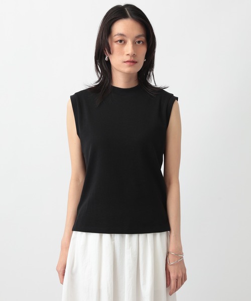 A part by(アパートバイ)の「ハイネックノースリーブプルオーバー(タンクトップ・レディース・ブラック/ブラウン/イエロー/アイボリー/オフホワイト/ブルー系その他4/ダークブラウン・FREE)」の8枚目の写真