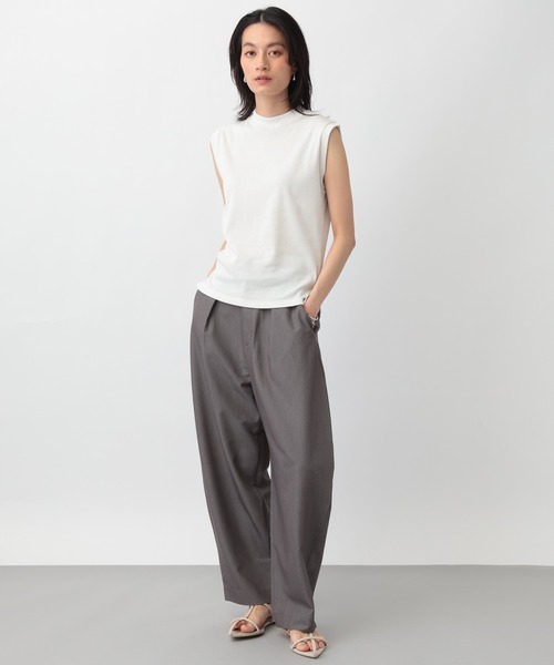 A part by(アパートバイ)の「ハイネックノースリーブプルオーバー(タンクトップ・レディース・ブラック/ブラウン/イエロー/アイボリー/オフホワイト/ブルー系その他4/ダークブラウン・FREE)」の20枚目の写真