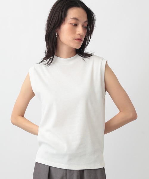 A part by(アパートバイ)の「ハイネックノースリーブプルオーバー(タンクトップ・レディース・ブラック/ブラウン/イエロー/アイボリー/オフホワイト/ブルー系その他4/ダークブラウン・FREE)」の19枚目の写真