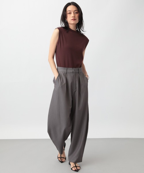 A part by(アパートバイ)の「ハイネックノースリーブプルオーバー(タンクトップ・レディース・ブラック/ブラウン/イエロー/アイボリー/オフホワイト/ブルー系その他4/ダークブラウン・FREE)」の22枚目の写真