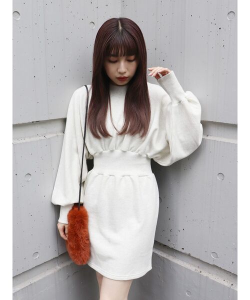 Champion（チャンピオン）の「【MURUA別注】Champion スウェットワンピース（ワンピース・レディース・ブラック/ブラウン/アイボリー/グリーン・FREE）」の2枚目の写真