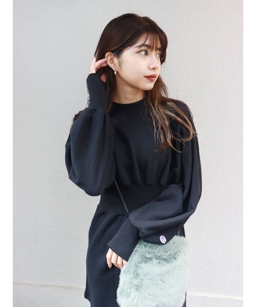 Champion（チャンピオン）の「【MURUA別注】Champion スウェットワンピース（ワンピース・レディース・ブラック/ブラウン/アイボリー/グリーン・FREE）」の13枚目の写真