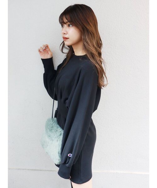 Champion（チャンピオン）の「【MURUA別注】Champion スウェットワンピース（ワンピース・レディース・ブラック/ブラウン/アイボリー/グリーン・FREE）」の17枚目の写真