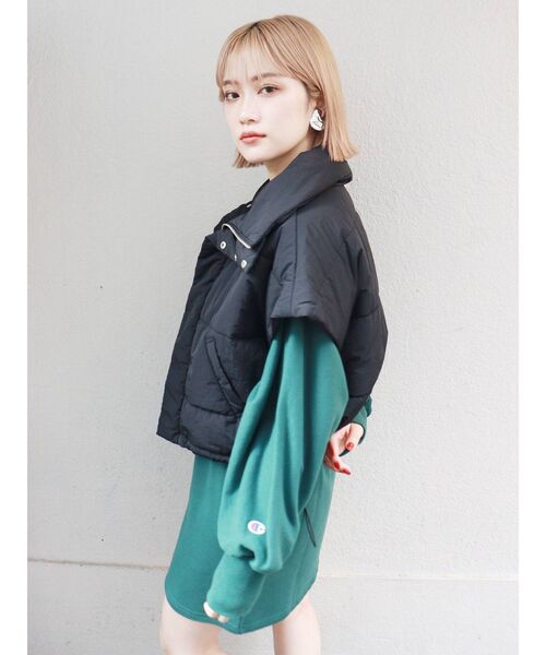 Champion（チャンピオン）の「【MURUA別注】Champion スウェットワンピース（ワンピース・レディース・ブラック/ブラウン/アイボリー/グリーン・FREE）」の6枚目の写真