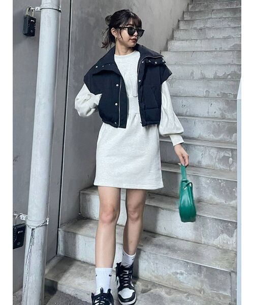 Champion（チャンピオン）の「【MURUA別注】Champion スウェットワンピース（ワンピース・レディース・ブラック/ブラウン/アイボリー/グリーン・FREE）」の10枚目の写真