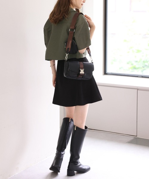 one after another NICE CLAUP（ワンアフターアナザーナイスクラップ）の「アウトポケットショートジャケット（ミリタリージャケット・レディース・グレー/カーキ/アイボリー・FREE）」の17枚目の写真